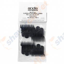 Andis Snap-On Blade Attachment Combs 4-Comb Set for Models PM-T, PMT-2, D-4, D-5, GI, GTO, SLII, RT-1