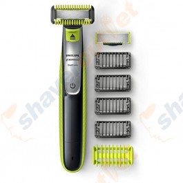 Philips Norelco QP2630 OneBlade Lithium Powered Face + Body Hybrid Electric Trimmer and Shaver, 
