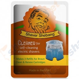 Shaver Shebang Cleaning Concentrate for all Braun Clean and Renew Systems, Mint Scent