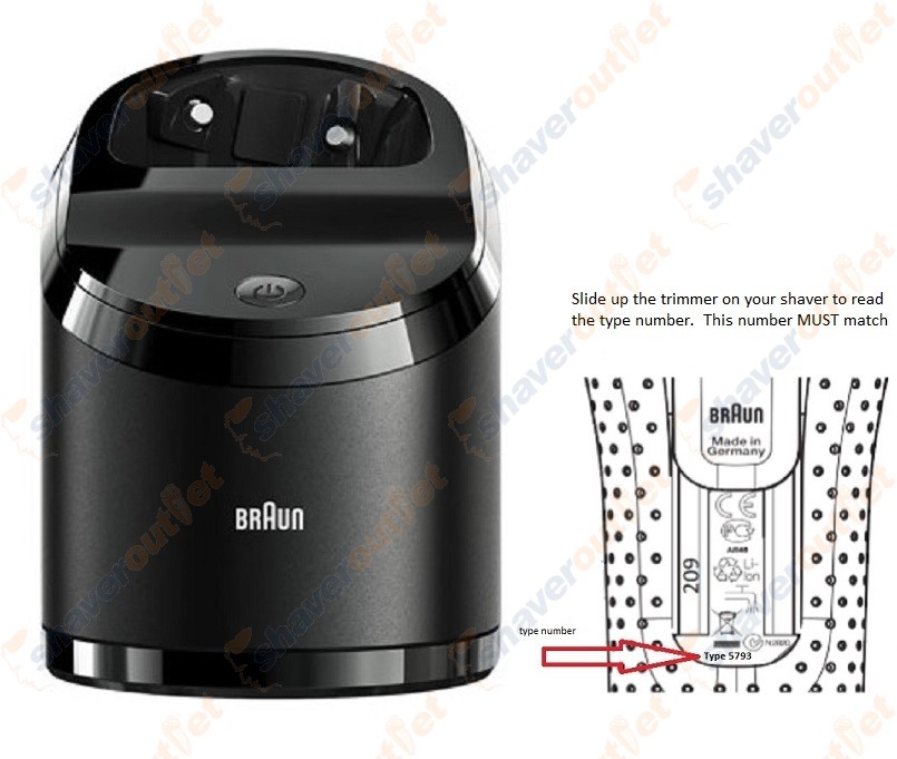   - Braun Clean & Charge Base Type 5430  for Series S9-3(type 5793) Models ONLY