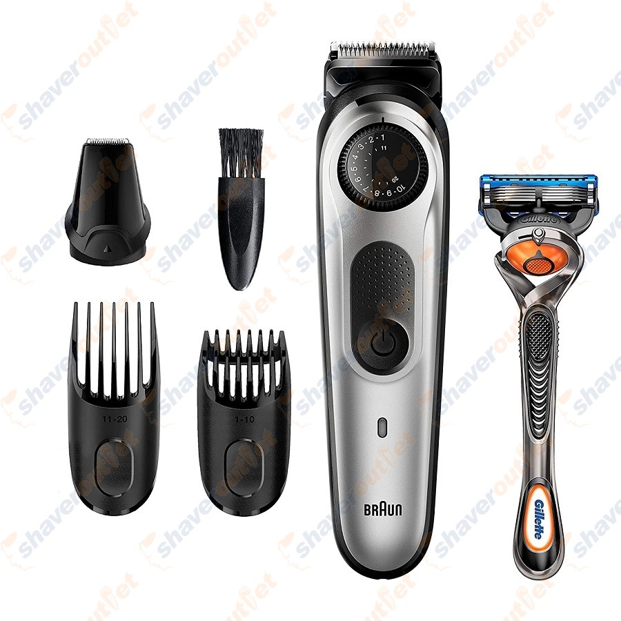 ShaverOutlet.com - ShaverOutlet.com - Braun BT5260 Beard Trimmer, Hair Clipper with Foil Shaver and Detail Attachments